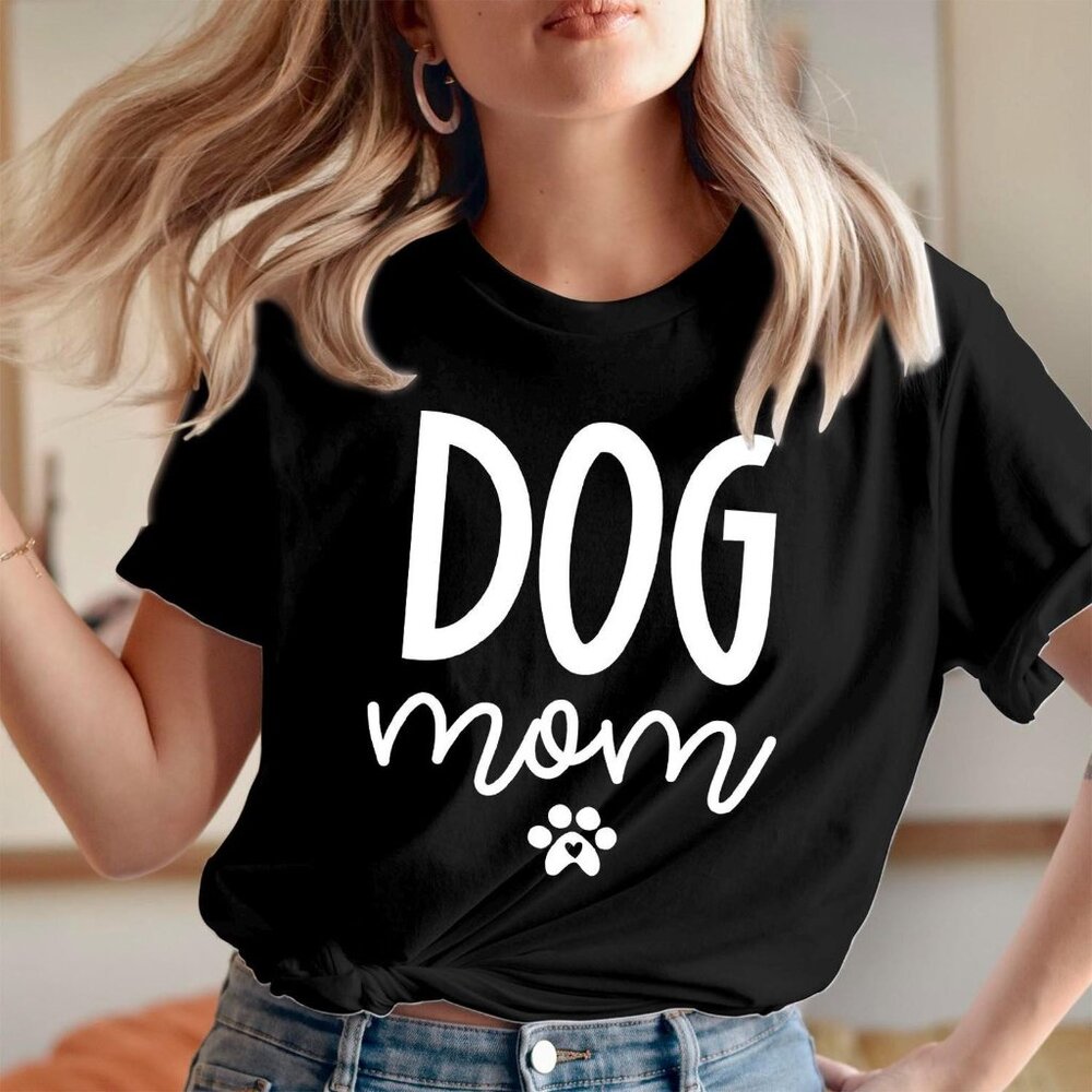 Dog Mom Mother's Day T-Shirt Funny Puppy Dogs Paws Tee
